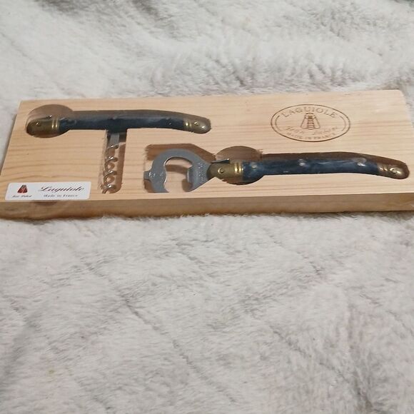 Laguiole Jean Dubost Cork Screw and Bottle Opener Set Made in France - Picture 1 of 7